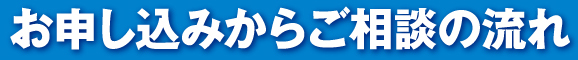 お申し込みからご相談の流れ