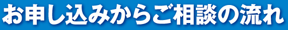 お申し込みからご相談の流れ